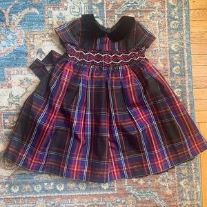 Stunning Classic Laura Ashley London plaid smocked dress 24 mos